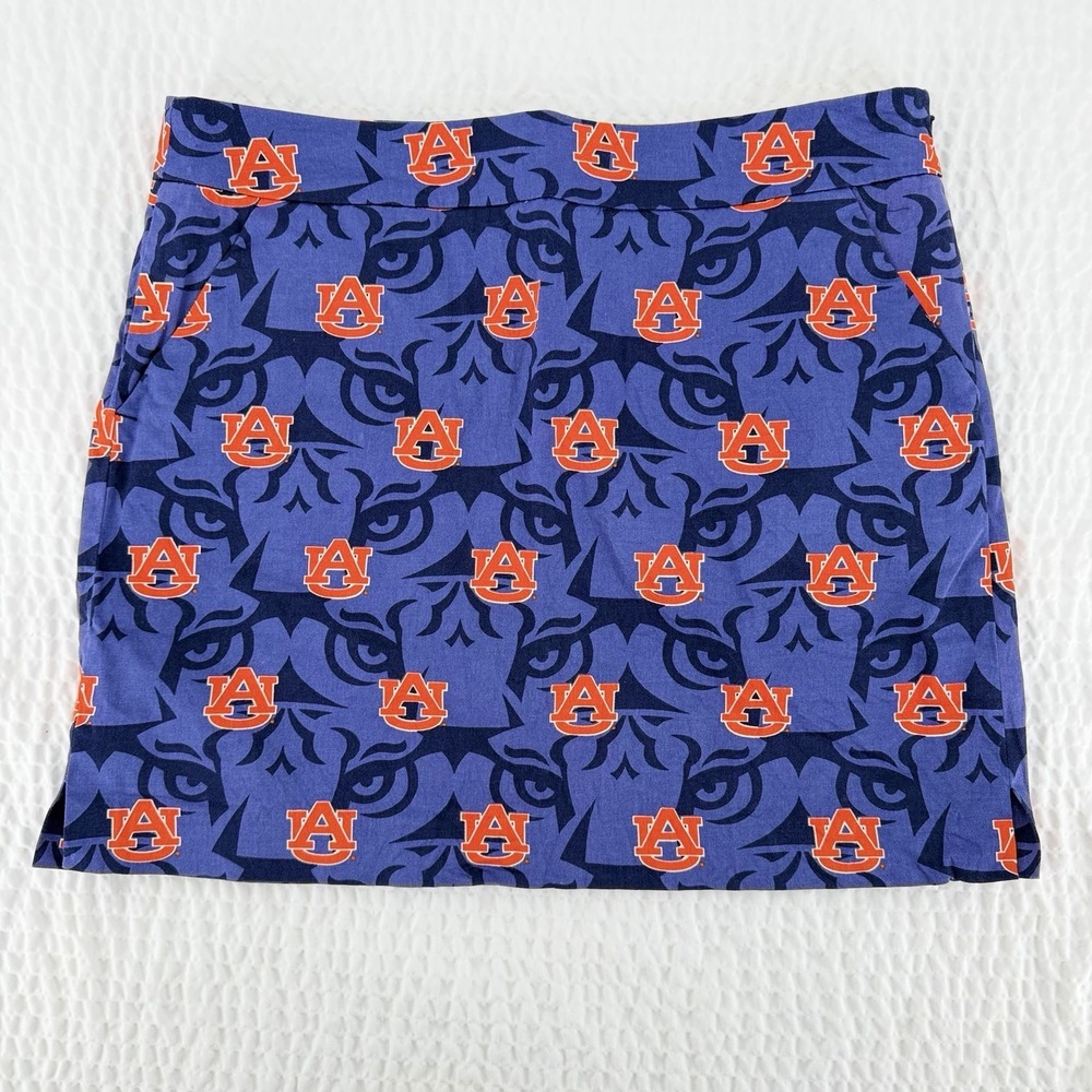 Loudmouth Ladies Auburn Tigers Golf Skort Skirt Shorts Blue Size 12